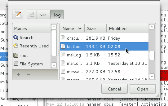 Log File Viewer — adding a log file