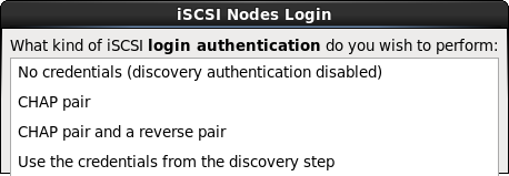 iSCSI session authentication