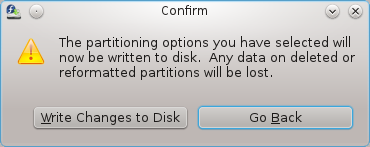 Writing storage configuration to disk